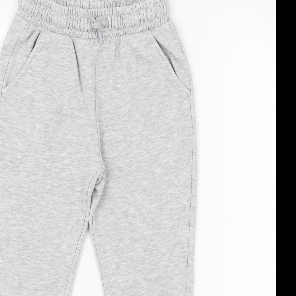 F&F Boys Grey  Cotton Jogger Trousers Size 6-7 Years  Regular Pullover