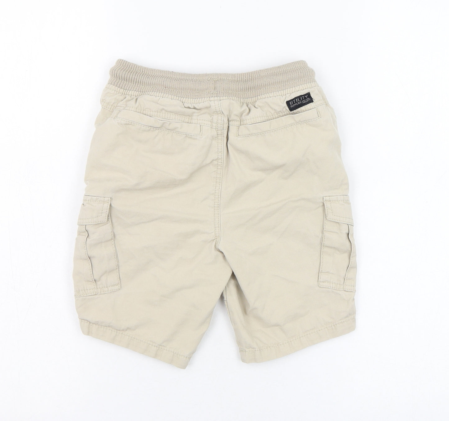 TU Boys Beige  Cotton Cargo Shorts Size 8 Years  Regular