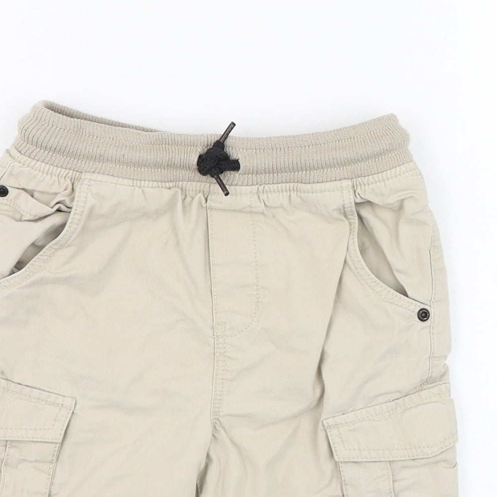 TU Boys Beige  Cotton Cargo Shorts Size 8 Years  Regular