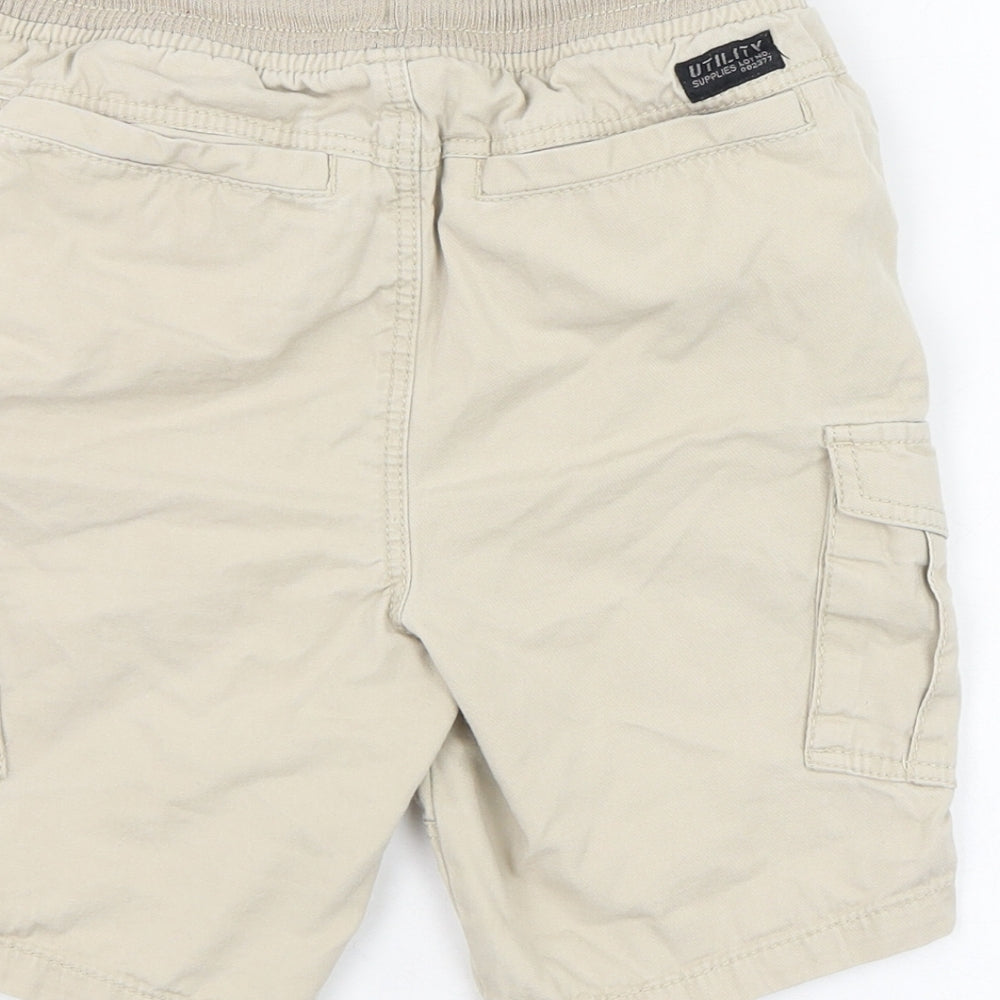 TU Boys Beige  Cotton Cargo Shorts Size 8 Years  Regular