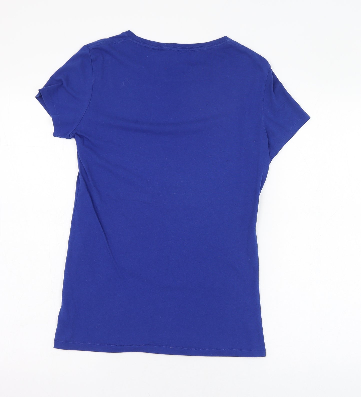 Signature by Levi Strauss & Co. Womens Blue  Polyester Basic T-Shirt Size S Round Neck