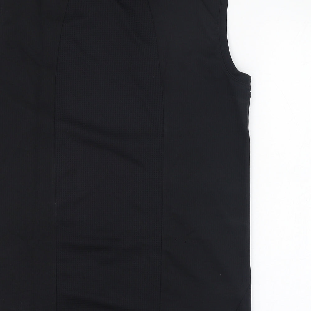 adidas Mens Black  Polyester Basic Tank Size L Round Neck Pullover