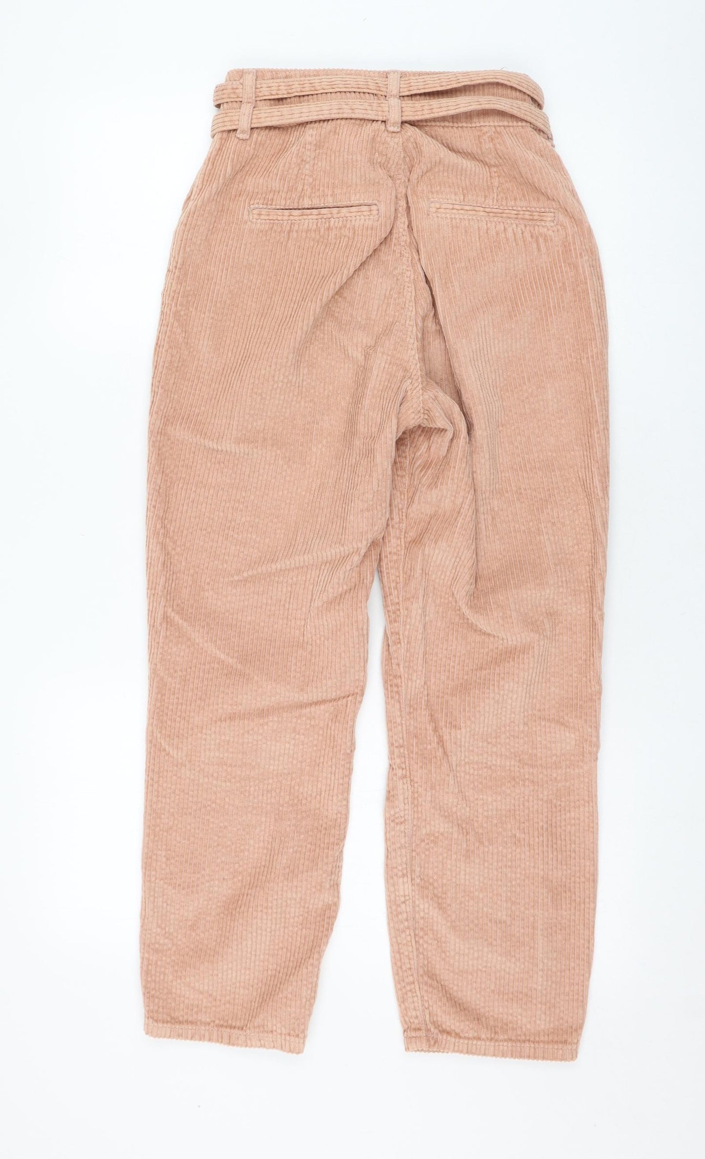 River Island Womens Pink  Cotton Trousers  Size 6 L24 in Regular Zip