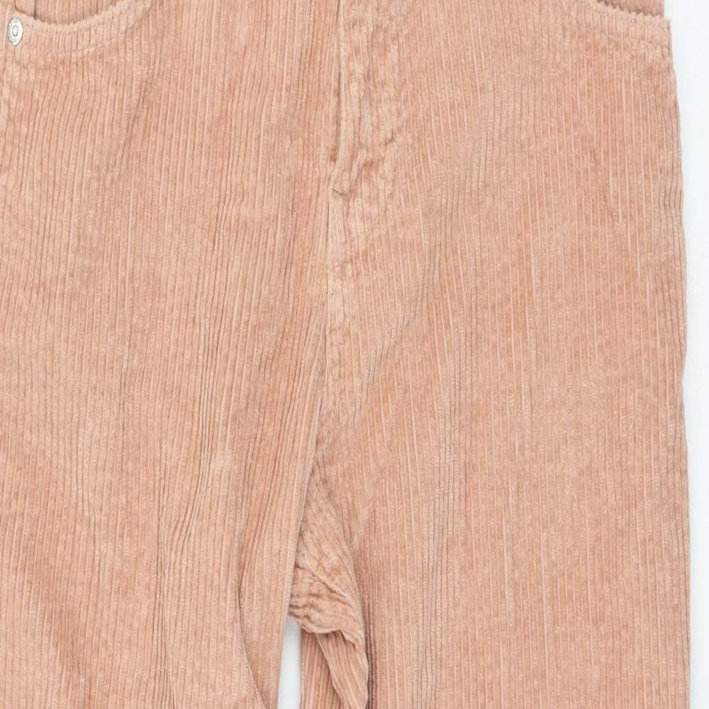 River Island Womens Pink  Cotton Trousers  Size 6 L24 in Regular Zip
