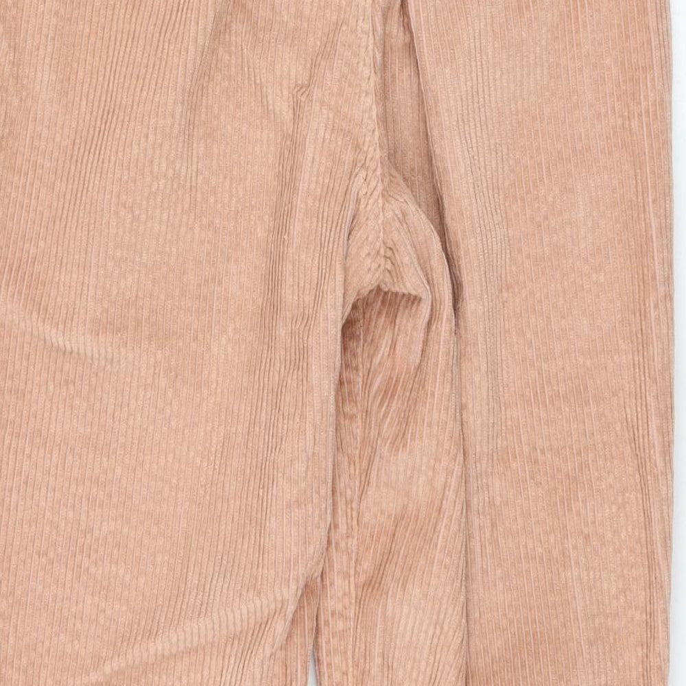 River Island Womens Pink  Cotton Trousers  Size 6 L24 in Regular Zip