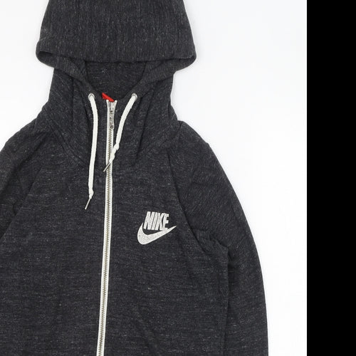 Nike Mens Grey  Cotton Full Zip Hoodie Size M