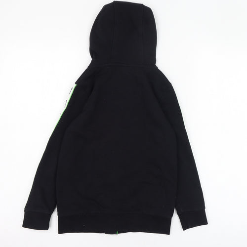 F&F Boys Black  Cotton Full Zip Hoodie Size 7-8 Years  Zip - XBOX