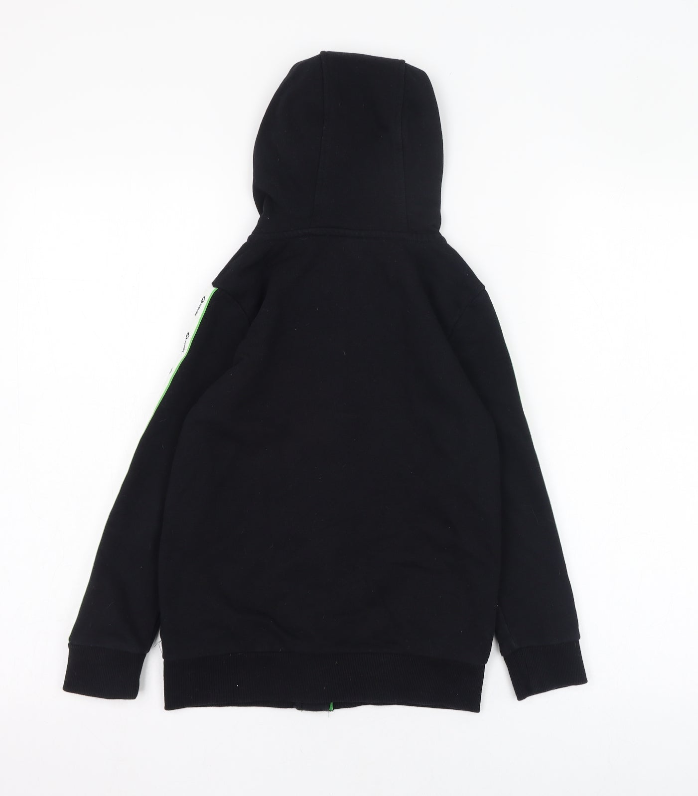 F&F Boys Black  Cotton Full Zip Hoodie Size 7-8 Years  Zip - XBOX