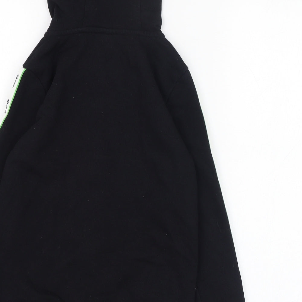 F&F Boys Black  Cotton Full Zip Hoodie Size 7-8 Years  Zip - XBOX