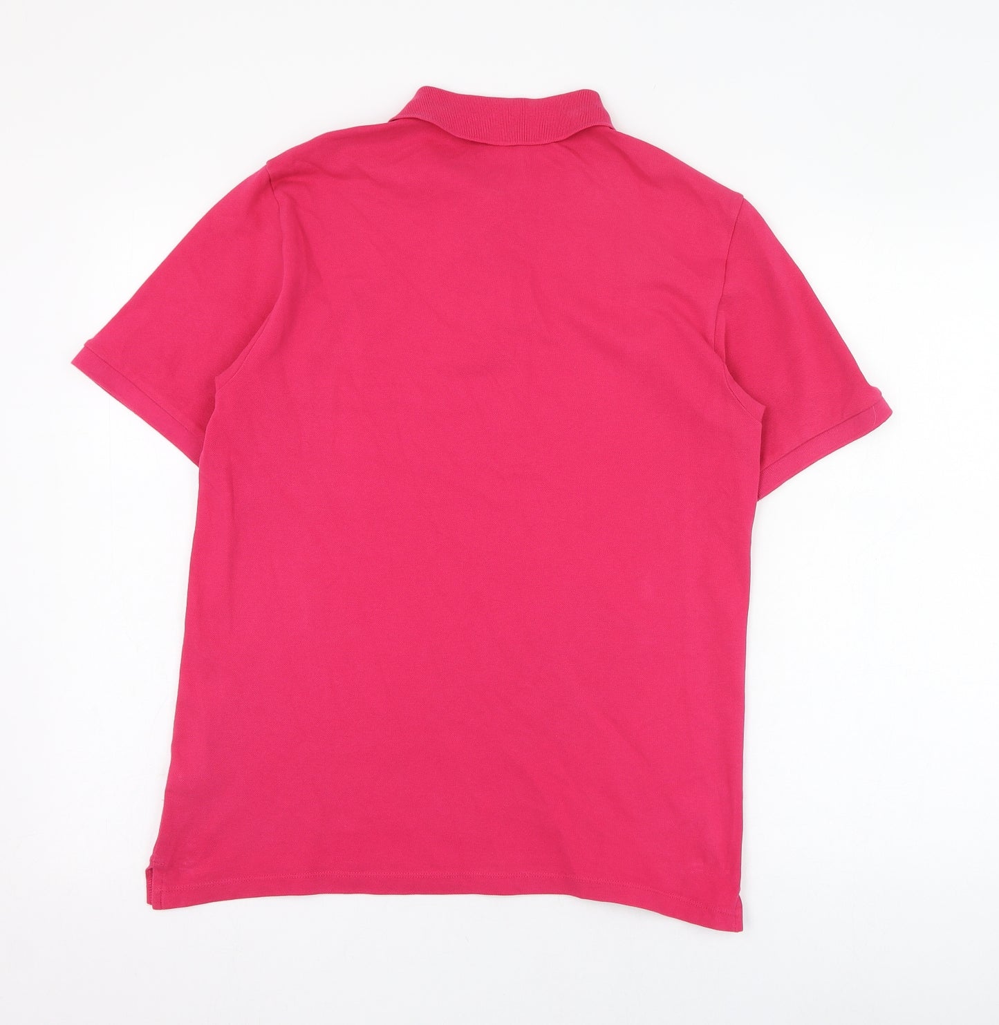 NEXT Mens Pink  Cotton  Polo Size M Collared Button