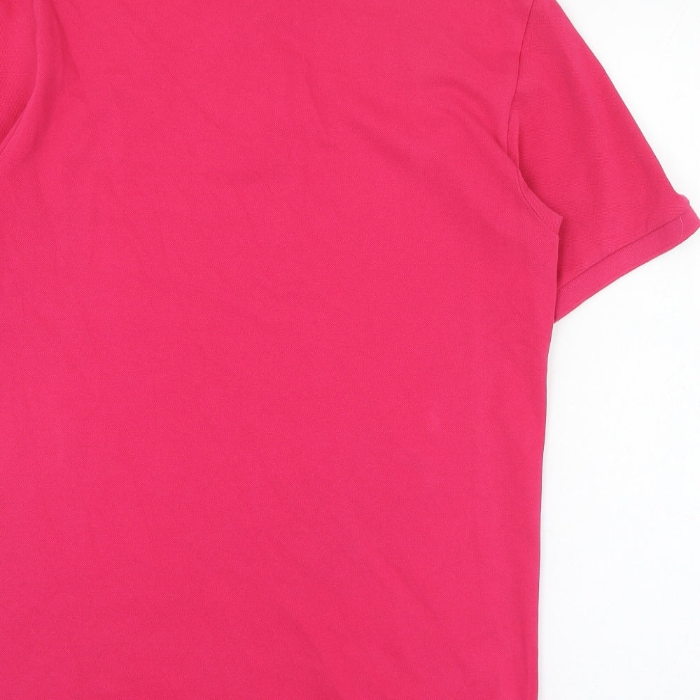 NEXT Mens Pink  Cotton  Polo Size M Collared Button