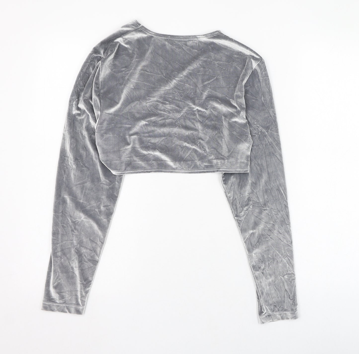 Marks and Spencer Womens Silver Square Neck  Polyester Cardigan Jumper Size 14