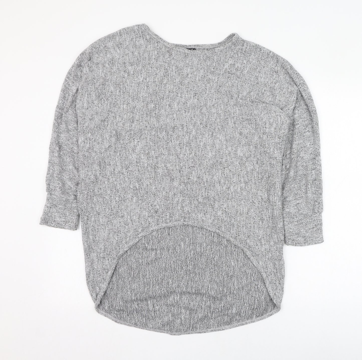 Izabel London Womens Grey Round Neck  Polyester Pullover Jumper Size 8
