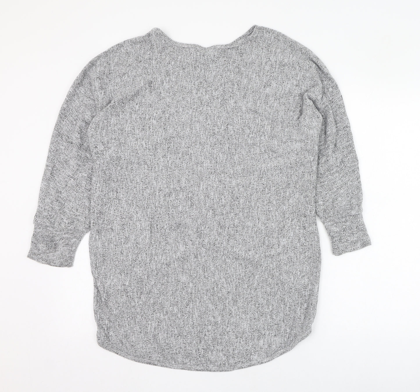 Izabel London Womens Grey Round Neck  Polyester Pullover Jumper Size 8