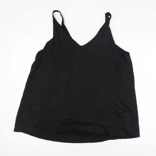 NEXT Womens Black  Polyester Basic Tank Size 18 V-Neck