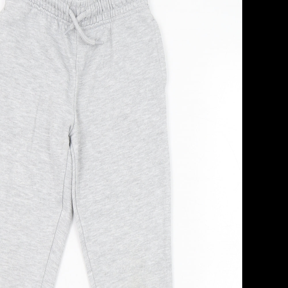 Dunnes Stores Boys Grey  Cotton Jogger Trousers Size 6 Years  Regular Pullover