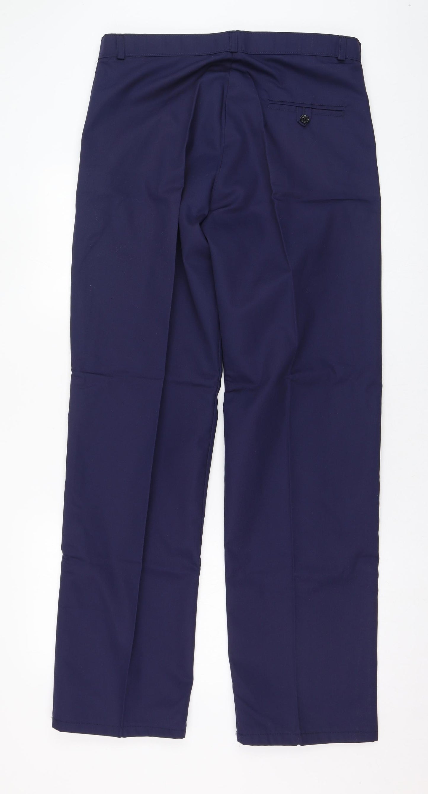 Aron Wear Mens Blue  Polyester Trousers  Size 36 L32 in Regular Zip