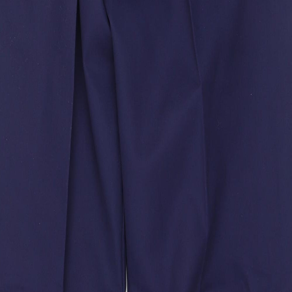 Aron Wear Mens Blue  Polyester Trousers  Size 36 L32 in Regular Zip