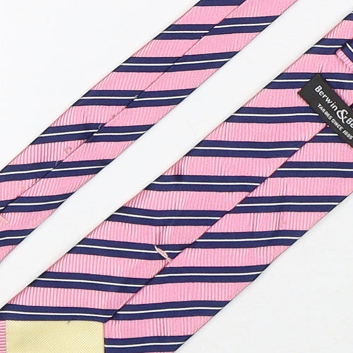 Berwin & Berwin Mens Multicoloured Striped Silk Pointed Tie One Size