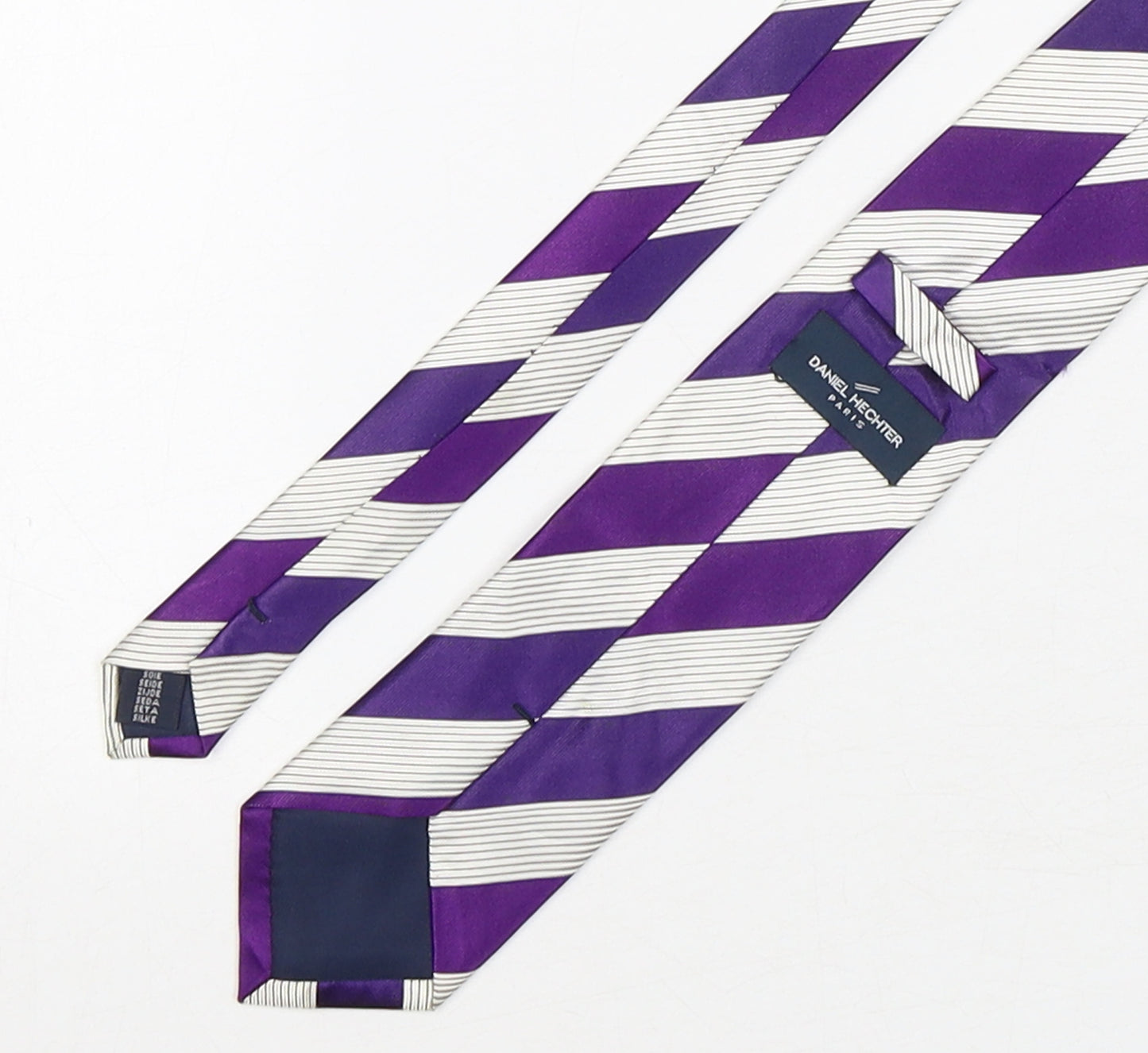 Daniel Hechter Mens Multicoloured Striped Silk Pointed Tie One Size