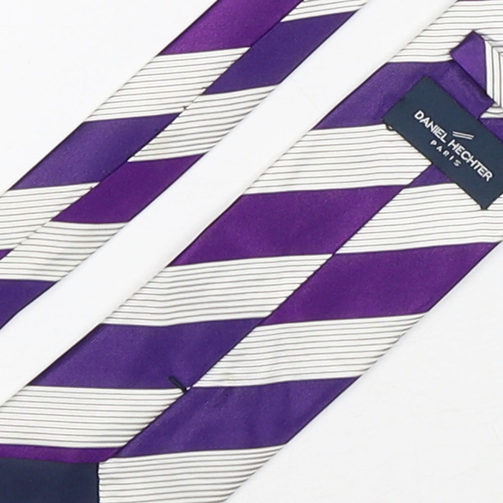 Daniel Hechter Mens Multicoloured Striped Silk Pointed Tie One Size