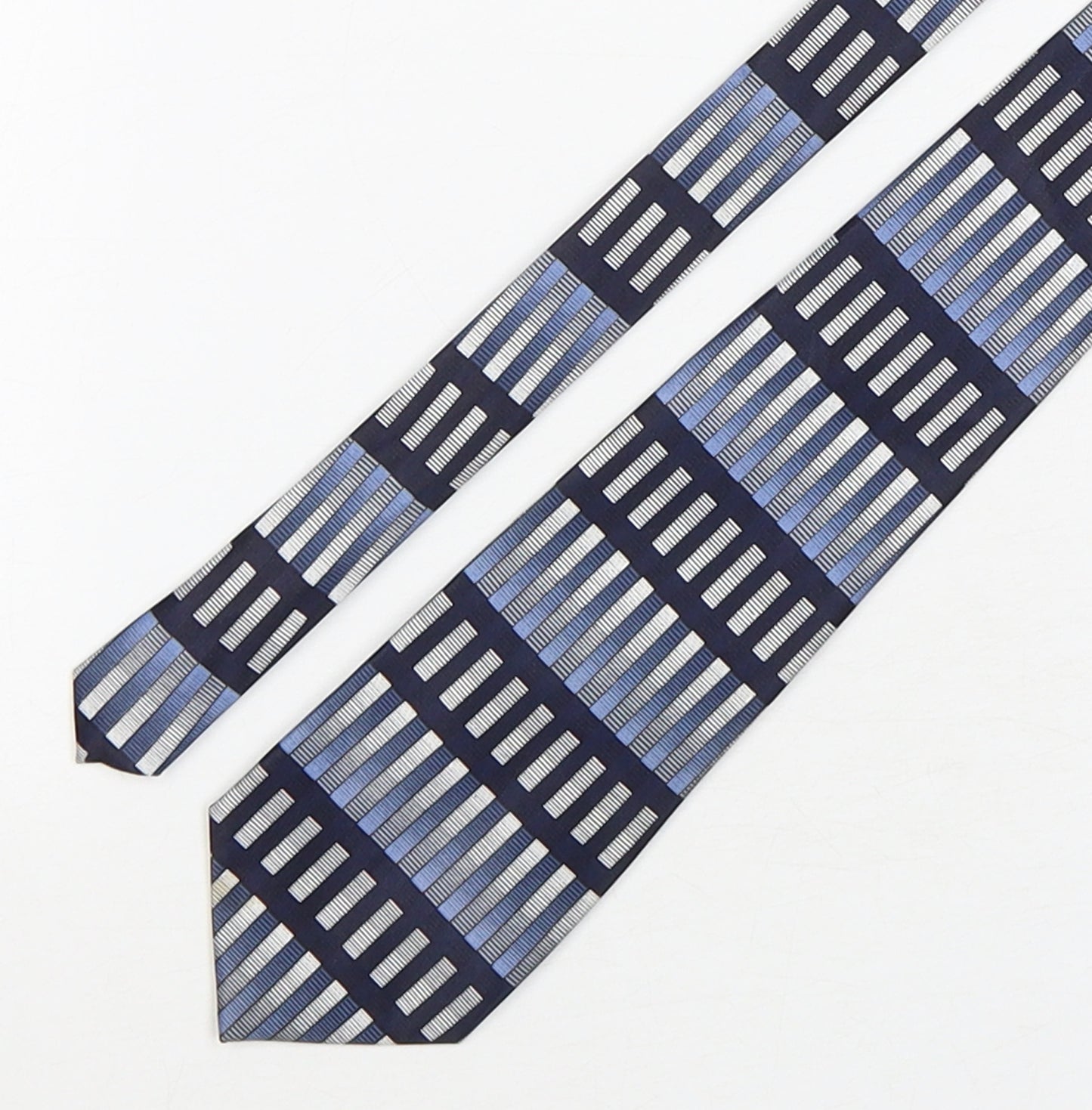 Rene Chagal Mens Multicoloured Striped Silk Pointed Tie One Size