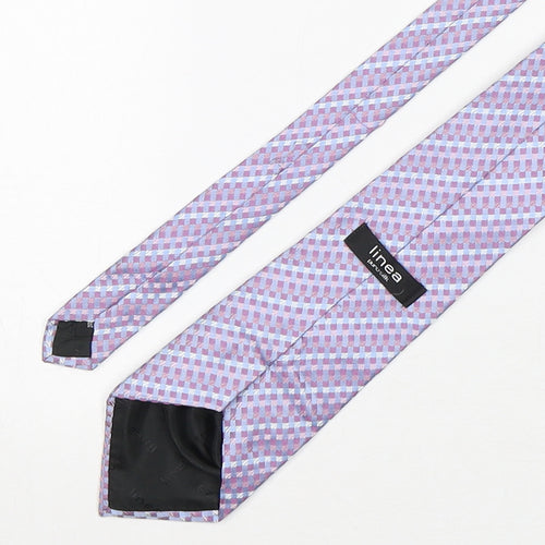 Linea Mens Multicoloured Plaids & Checks Silk Pointed Tie One Size
