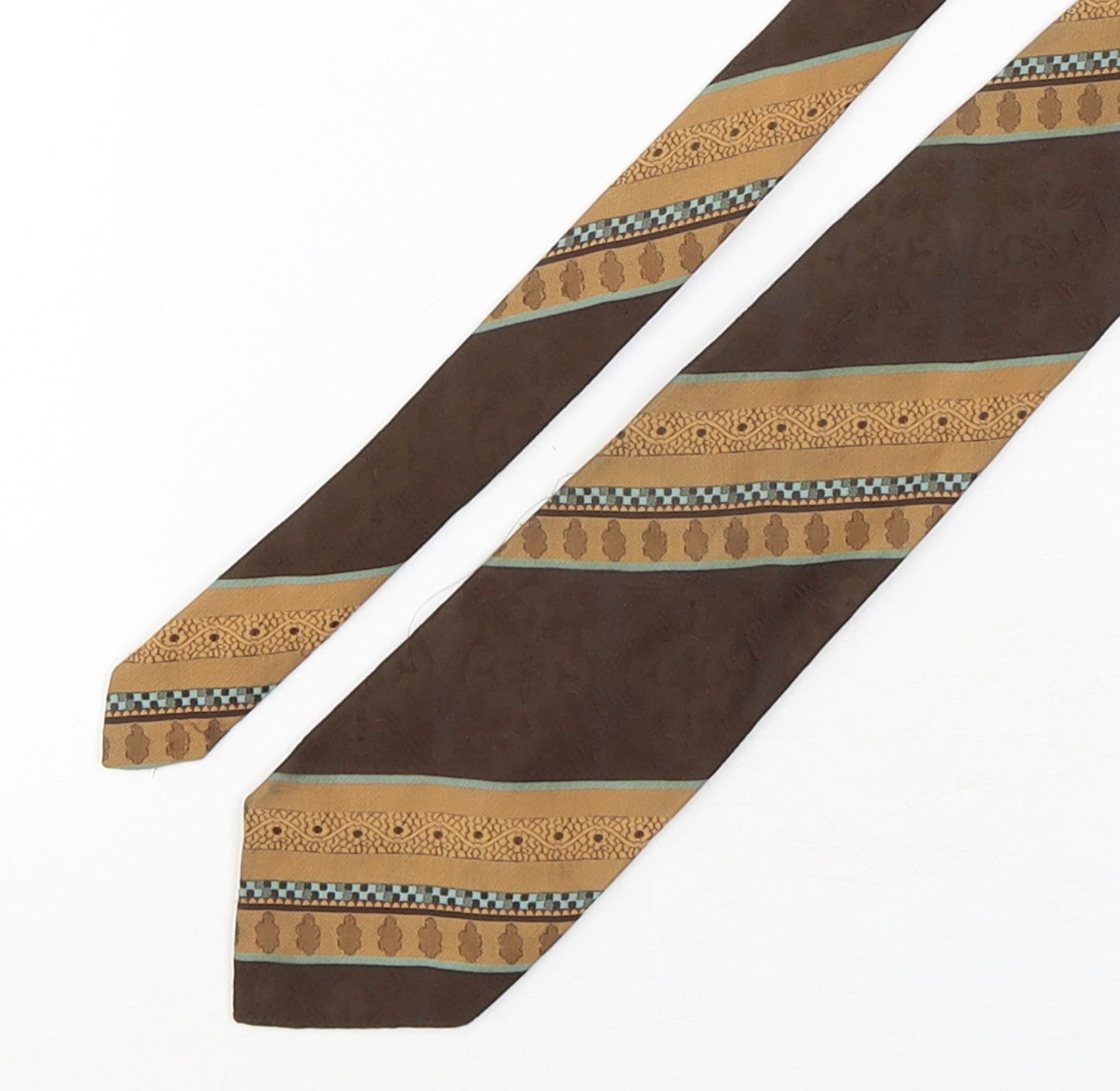 Michelsons Mens Brown Paisley Polyester Pointed Tie One Size