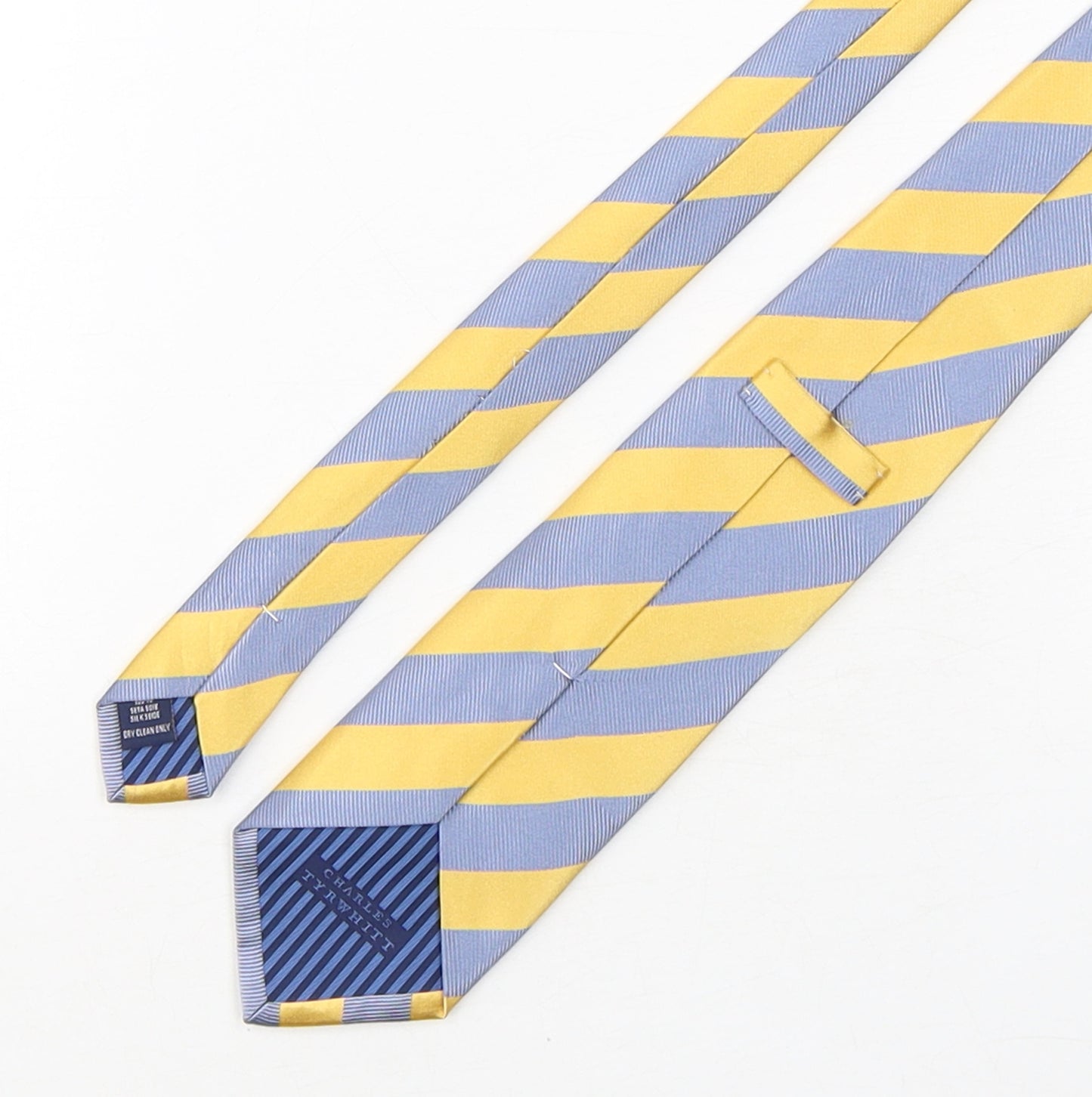 Charles Tyrwhitt Mens Multicoloured Striped Silk Pointed Tie One Size