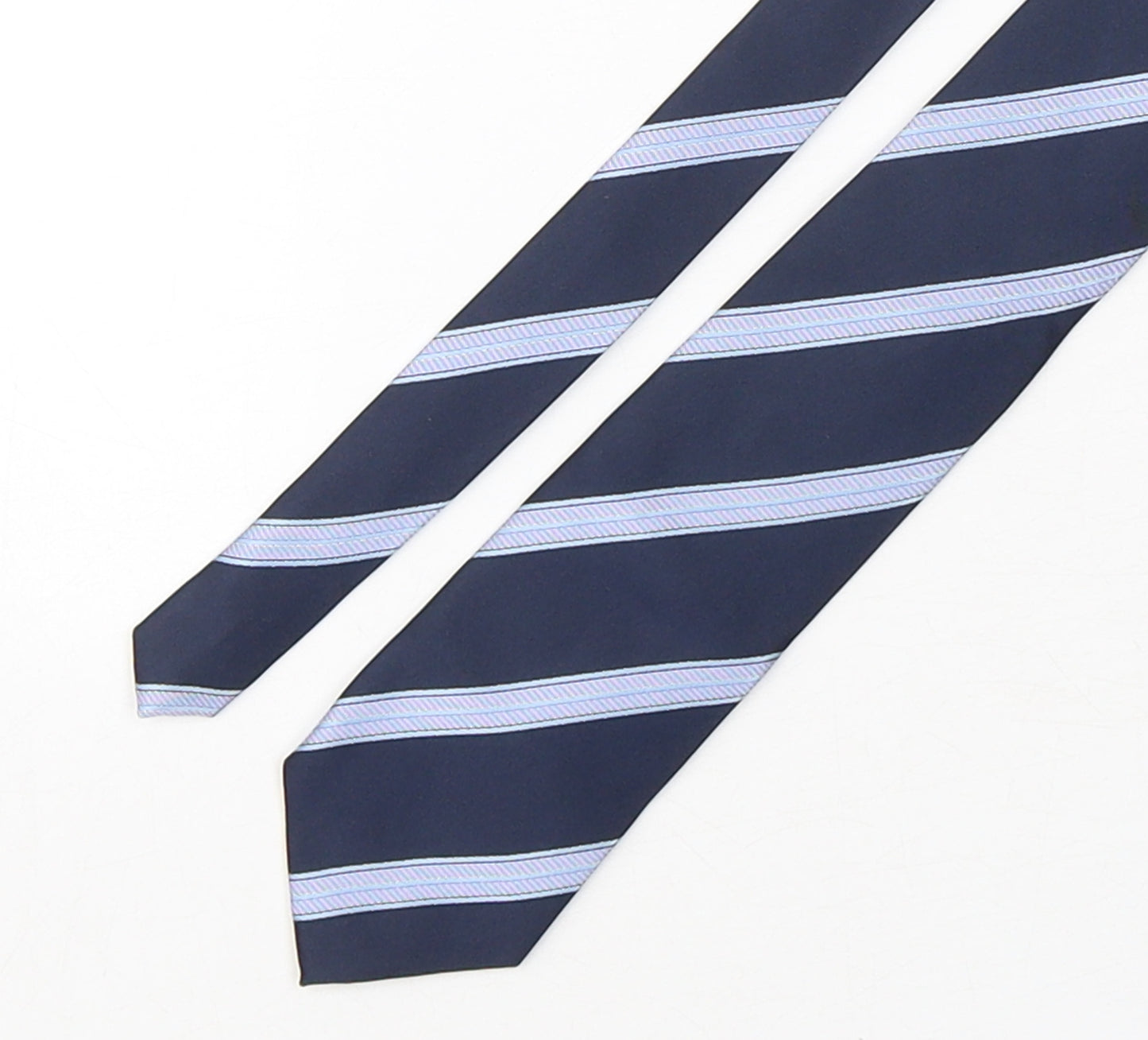 Jeff Banks  Mens Multicoloured Striped Polyester Pointed Tie One Size