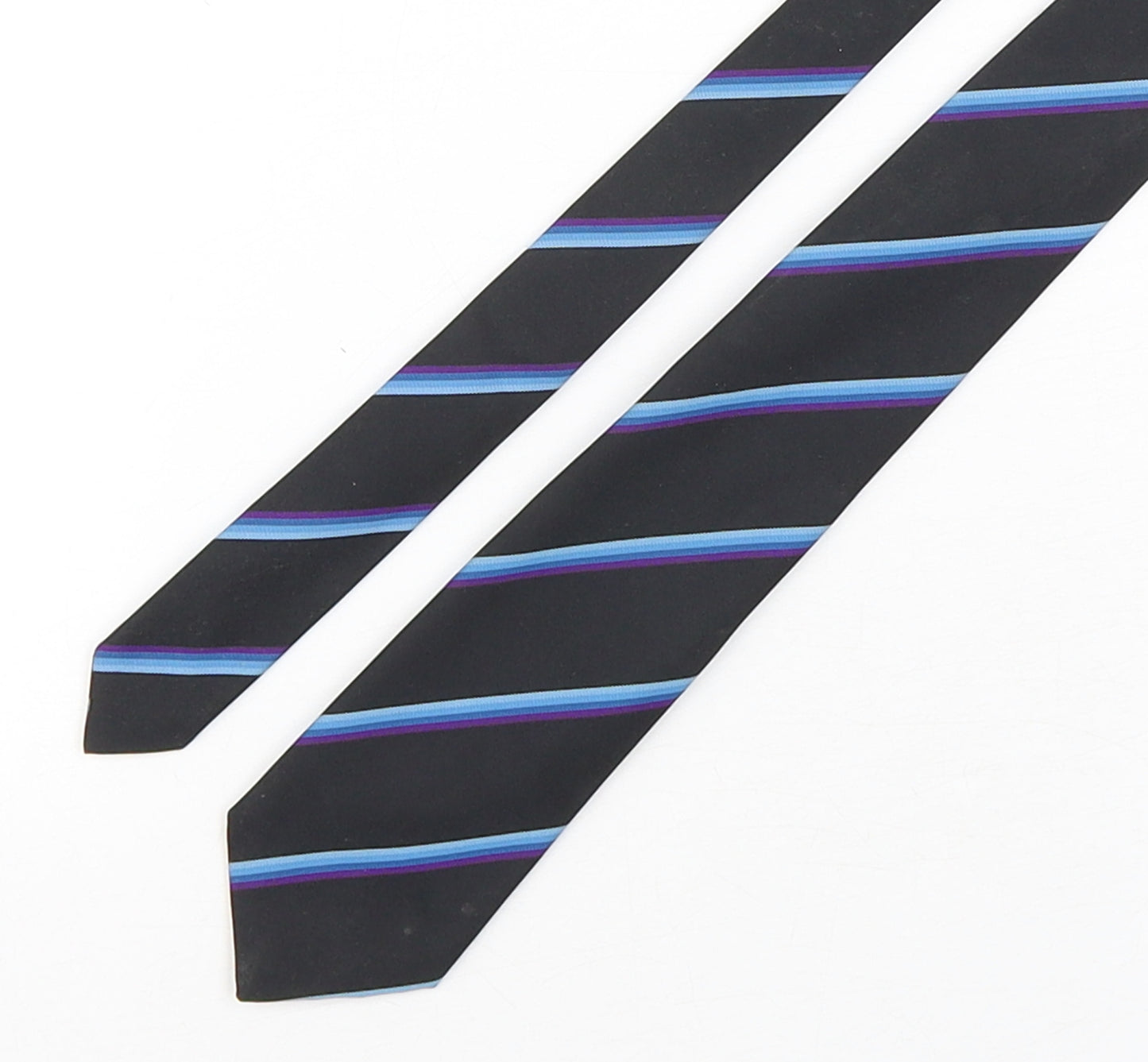 Triad Mens Multicoloured Striped Polyester Pointed Tie One Size