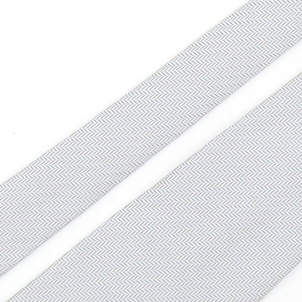 StMichael Mens Grey Geometric Polyester Pointed Tie One Size