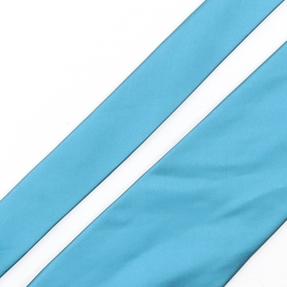 Thomas Nash Mens Blue  Polyester Pointed Tie One Size