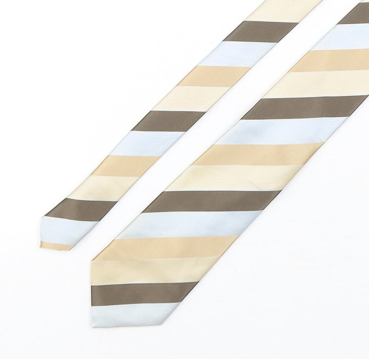 Greenwoods Mens Multicoloured Striped Polyester Pointed Tie One Size