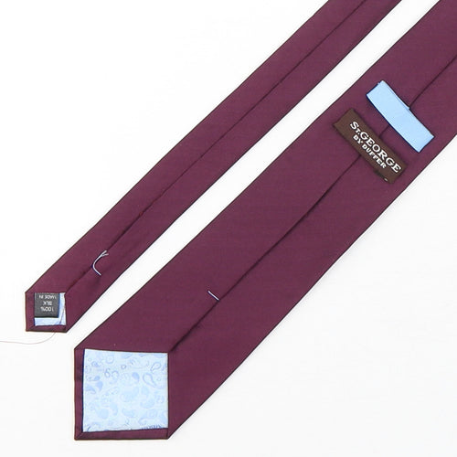 Duffer Mens Purple  Silk Pointed Tie One Size