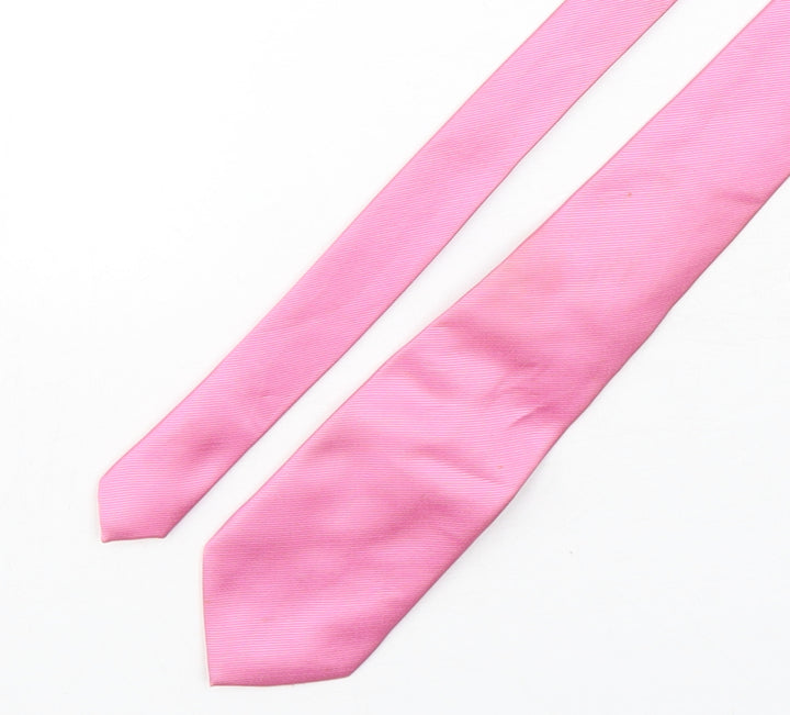 Greenwoods Mens Pink Polyester Pointed Tie One Size