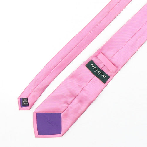 Greenwoods Mens Pink  Polyester Pointed Tie One Size