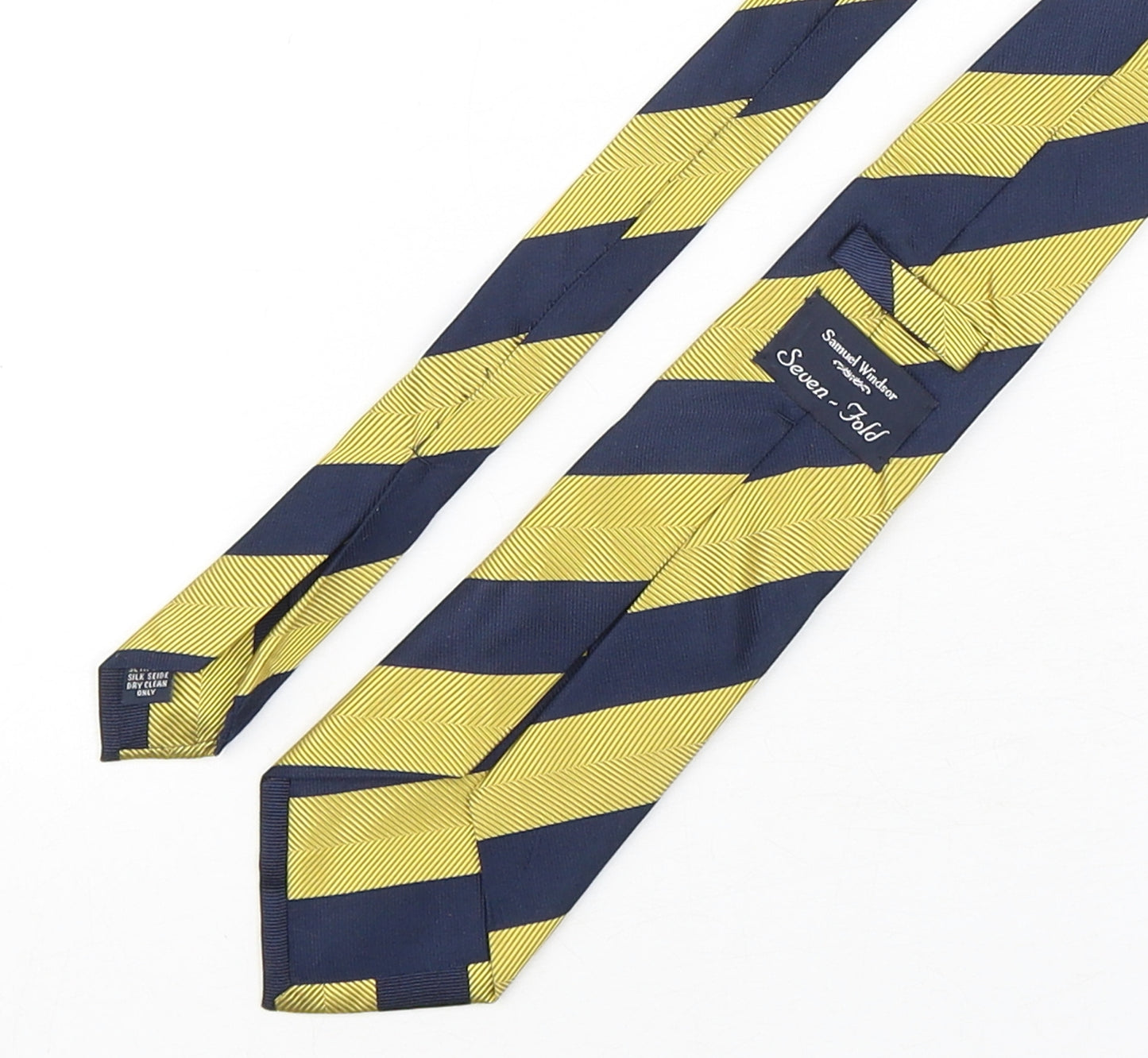 Samuel Windsor Mens Multicoloured Striped Silk Pointed Tie One Size