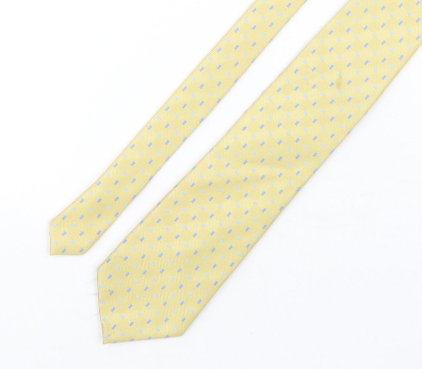 Marks and Spencer Mens Yellow Geometric Polyester Pointed Tie One Size