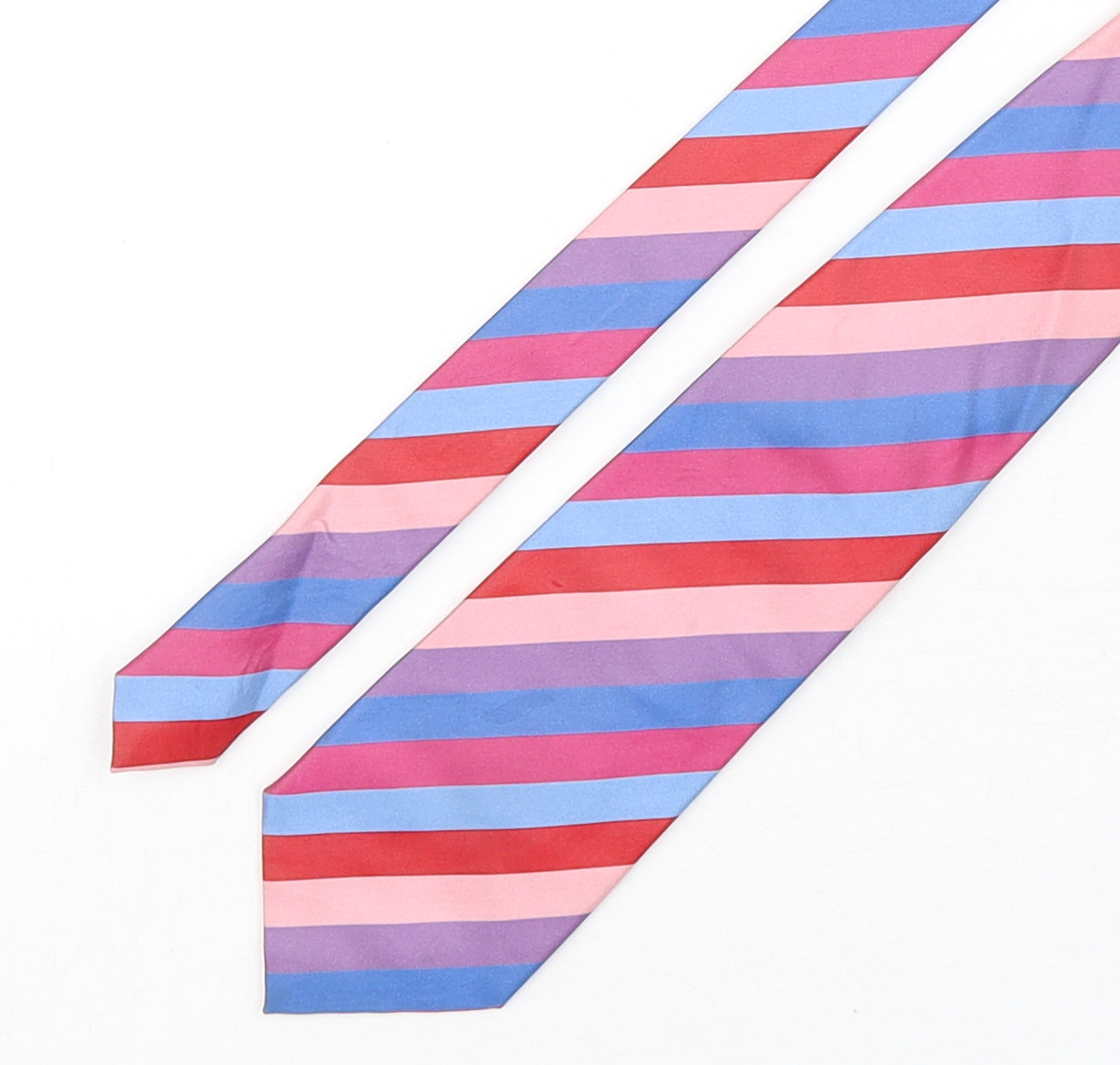 Charles Tyrwhitt Mens Multicoloured Striped Silk Pointed Tie One Size