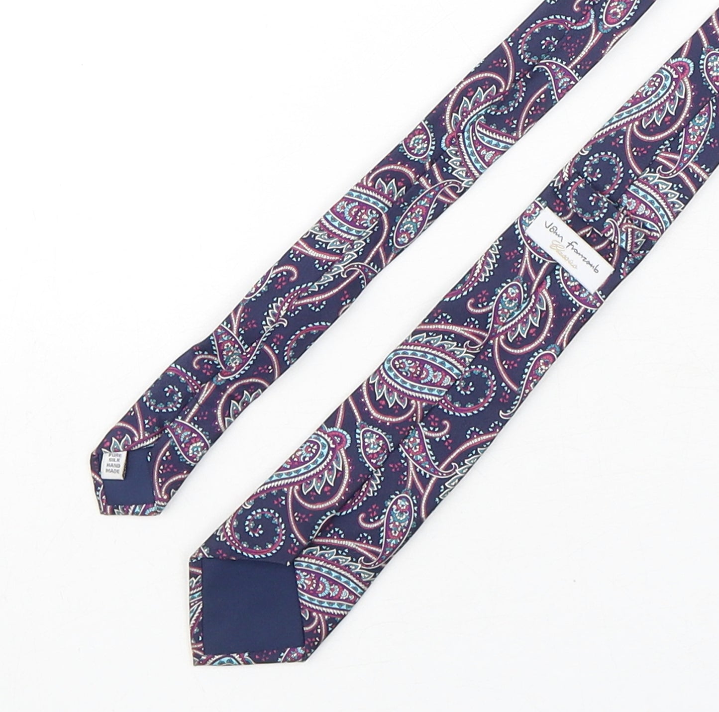 John Fromcomb Mens Multicoloured Paisley Silk Pointed Tie One Size