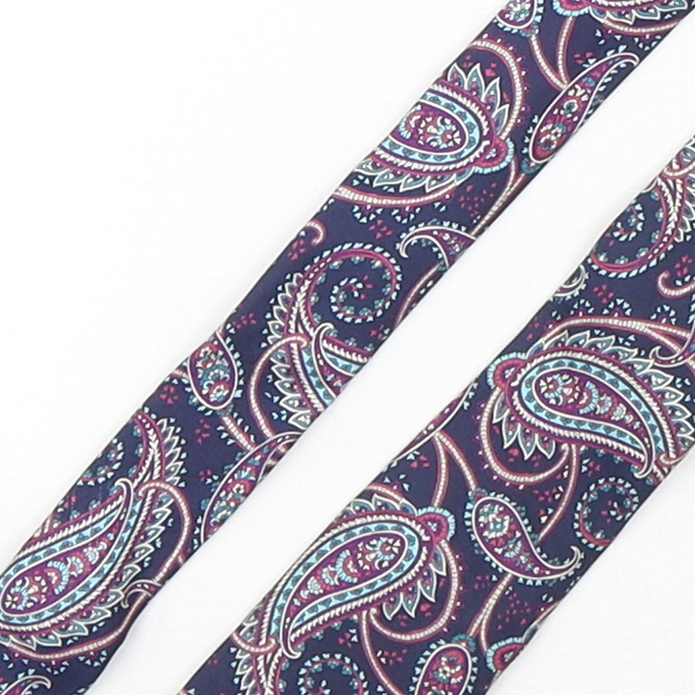 John Fromcomb Mens Multicoloured Paisley Silk Pointed Tie One Size