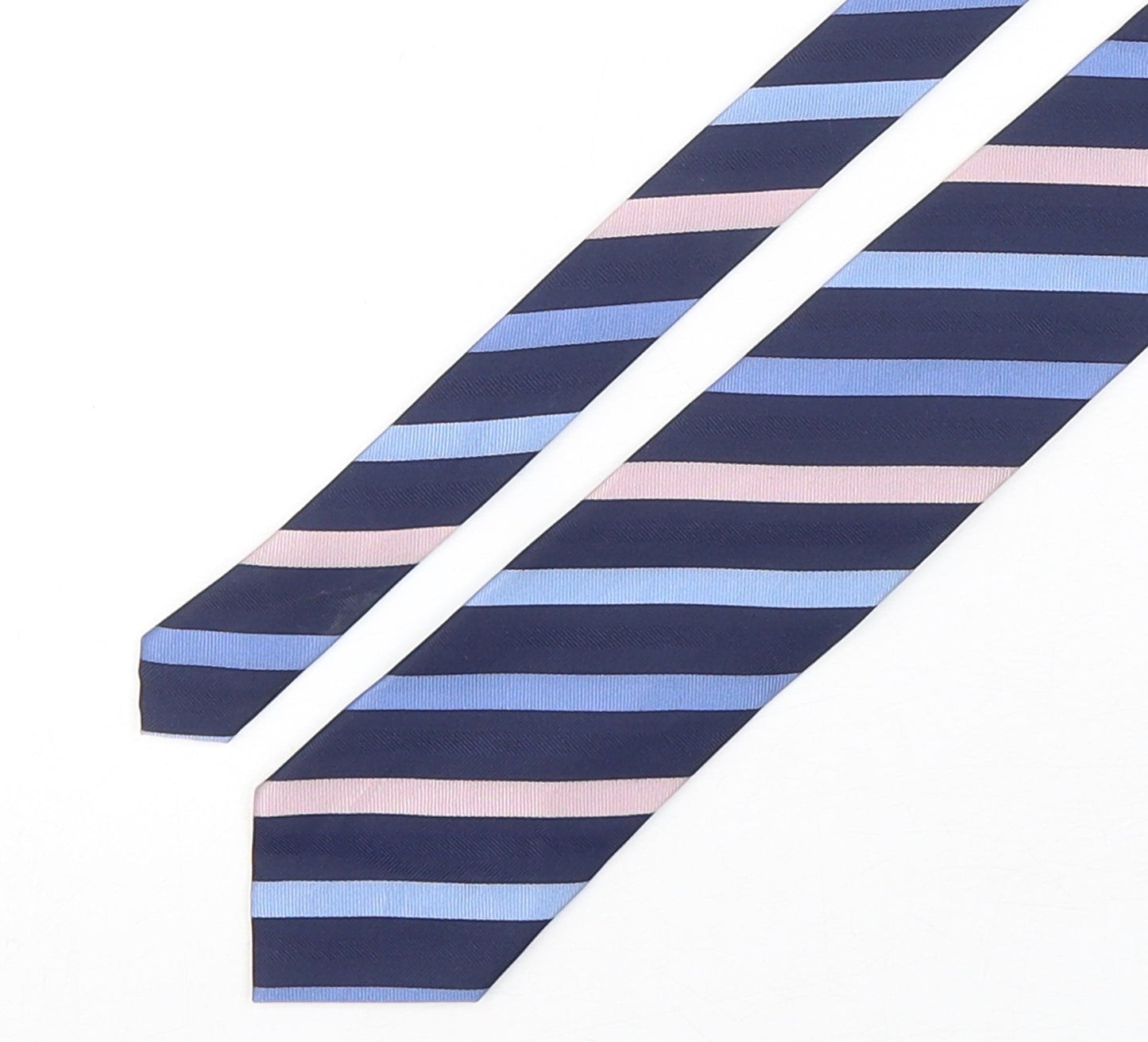 Thomas Nash Mens Multicoloured Striped Silk Pointed Tie One Size