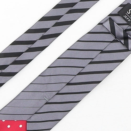 Jeff Banks  Mens Multicoloured Striped Silk Pointed Tie One Size