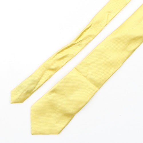 Marks and Spencer Mens Yellow  Silk Pointed Tie One Size