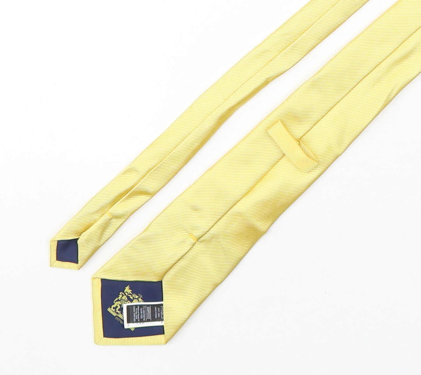 Marks and Spencer Mens Yellow  Silk Pointed Tie One Size