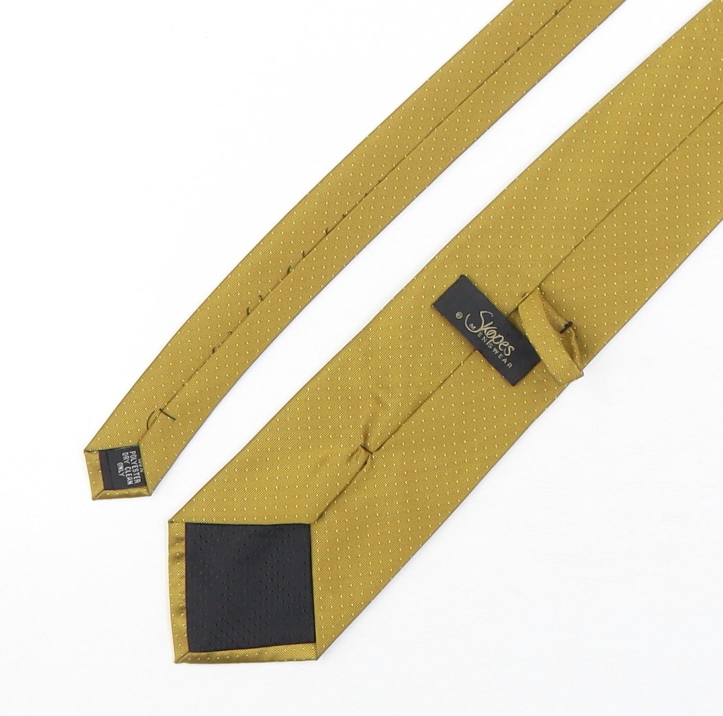 Skopes Mens Green Polka Dot Polyester Pointed Tie One Size