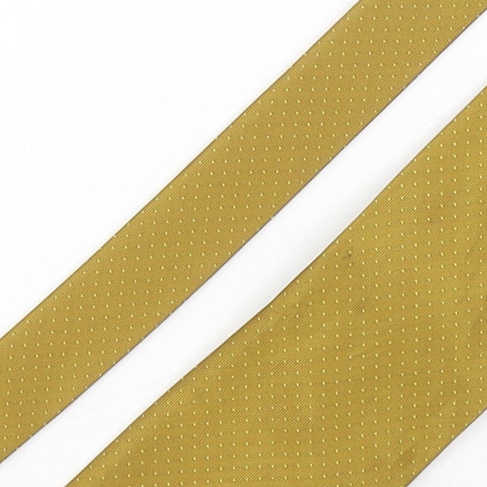 Skopes Mens Green Polka Dot Polyester Pointed Tie One Size