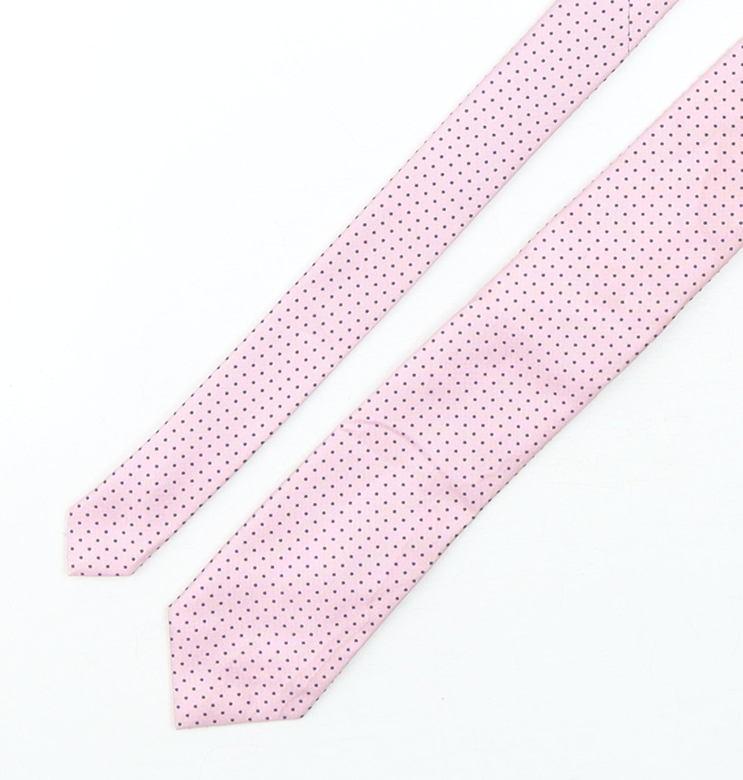 NEXT Mens Pink Polka Dot Polyester Pointed Tie One Size