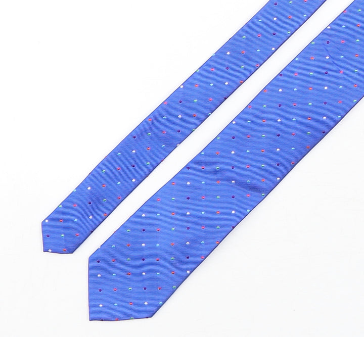 John Lewis Mens Multicoloured Polka Dot Silk Pointed Tie One Size
